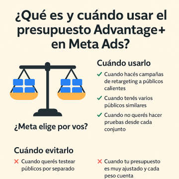 Cuándo usar presupuesto Advantage+ en campañas de Meta Ads